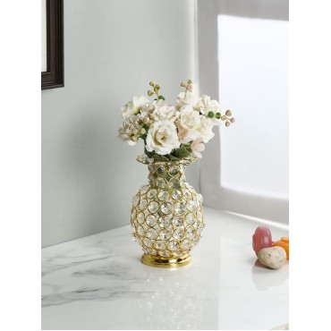 Golden Metal Flower Vase