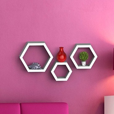 Hexagon Shape Wall Shelf
